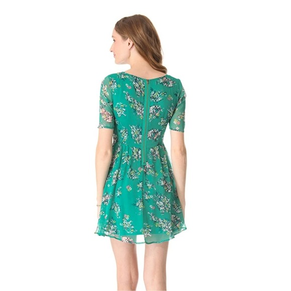 Ella Moss Citrus Floral Dress Teal Green Size M - Picture 9 of 9